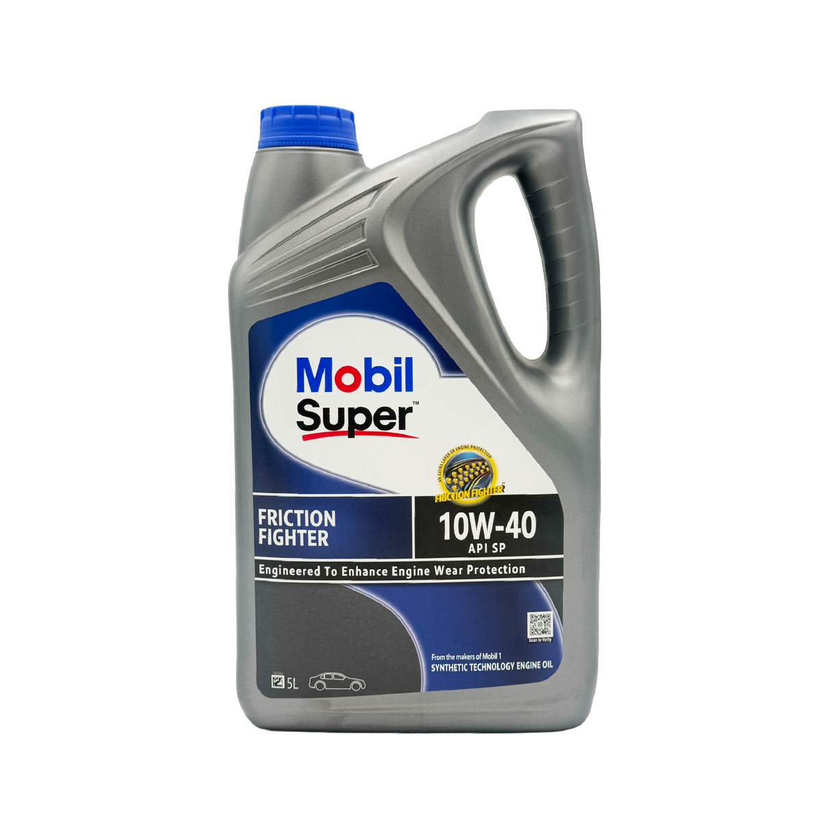 Mobil Super Friction Fighter 10W-40 - Synthetic Engine Oil 5LT