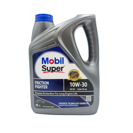 Mobil Super Friction Fighter 10W-30 - Synthetic Engine Oil 4LT
